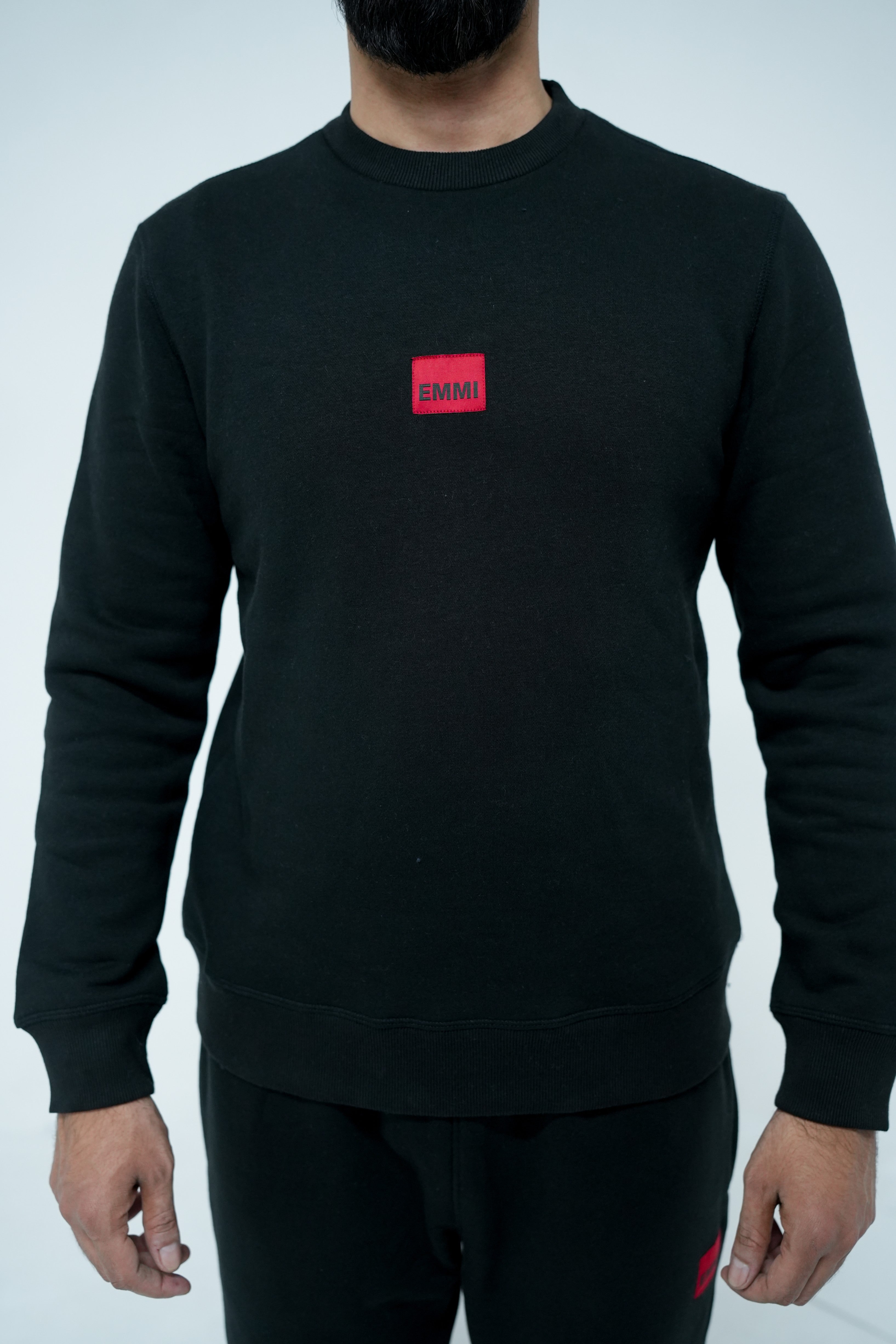 Men's black iconic sweat crew